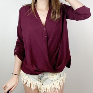LUSH Quarter Sleeve Blouse Small